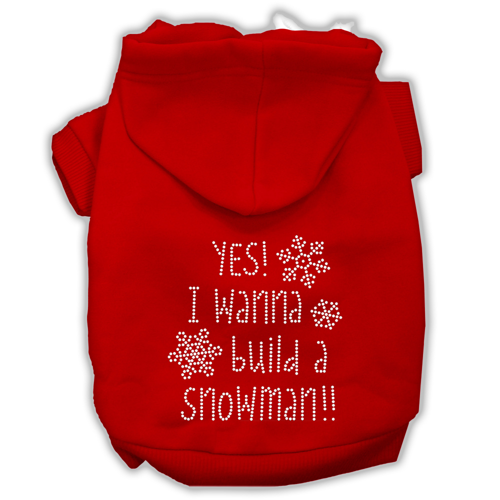 Yes! I want to build a Snowman Rhinestone Dog Hoodie Red XS